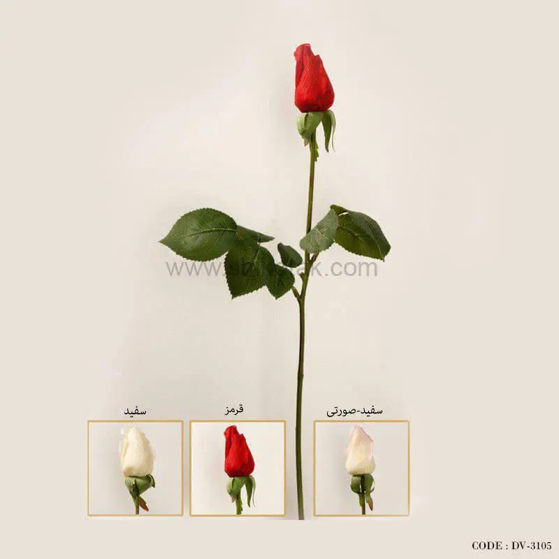 غنچه گل رز مصنوعی