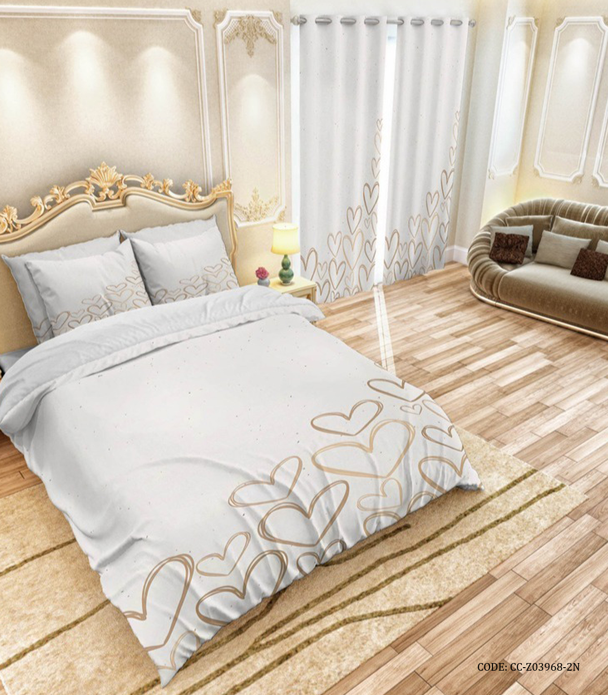 سرویس روتختی دخترانه نوجوان دو نفره مدل قلب