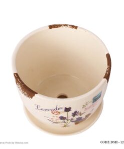 گلدان سرامیکی طرح سنبل مدل لبه طرح دار