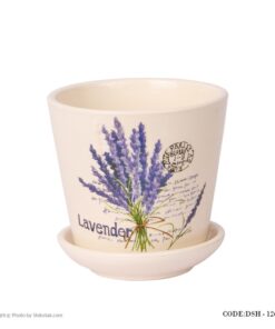 گلدان سرامیک طرح لاوندر