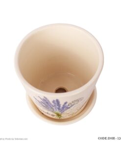 گلدان سرامیک طرح لاوندر