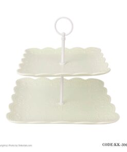 شیرینی خوری دو طبقه مربع طرح دار انگلیش هوم