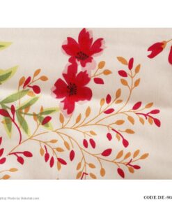 رومیزی گرد طرح گل سرخی مدل 9084-1