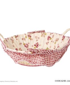 سبد نان حصیری گرد طرح Rose Day