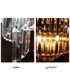 لوسترسقفی کریستالی گرد بدنه مشکی کد 415