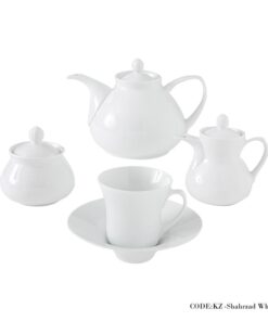 سرویس چای خوری 18 پارچه سفید سری شهرزاد