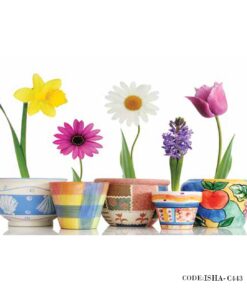 پوستر کاغذی گل دیواری طرح گلدان