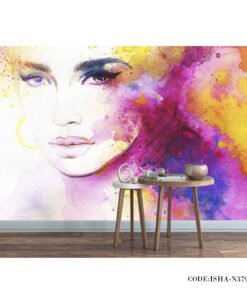 پوستر کاغذی دیواری آرایشگاه مدل نگاه