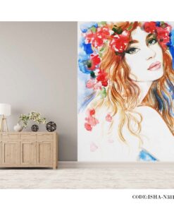 پوستر کاغذی آرایشگاه دیواری مدل تاج گل