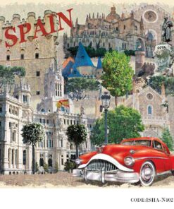 پوستر فانتزی پارچه ای دیواری مدل SPAIN