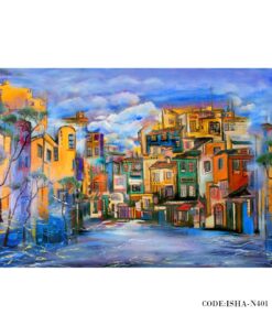 پوستر پارچه ای نقاشی دیواری مدل شهر