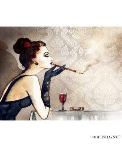 پوستر دیواری پارچه ای نقاشی مدل دود