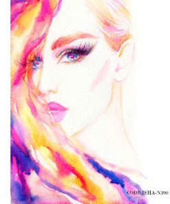 پوستردیواری پارچه ای آرایشگاه مدل مژگان