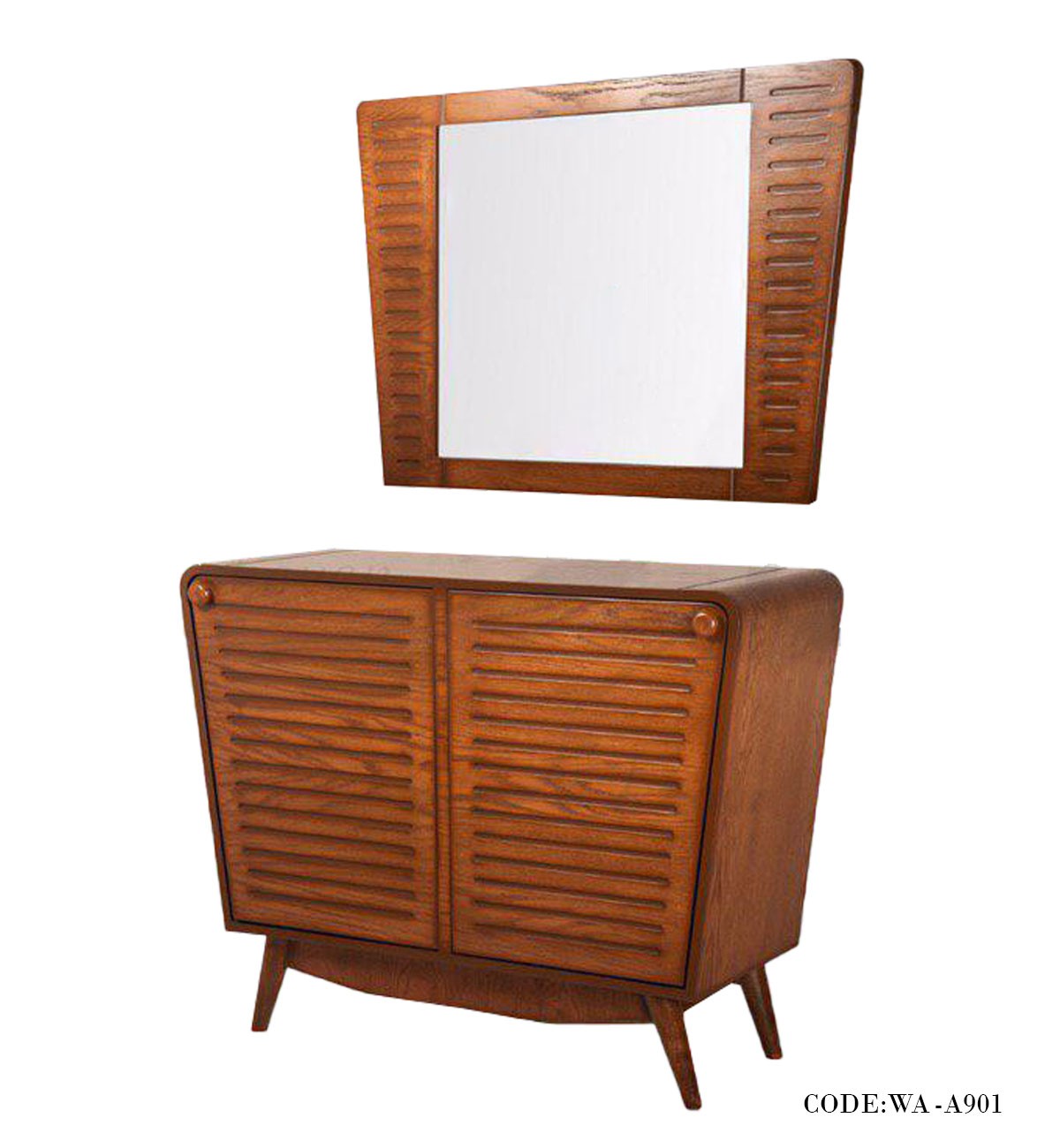 آینه و کنسول چوبی راه راه سری A901