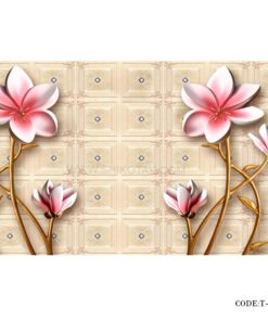 پوستر پارچه ای دیواری 3D طرح شاخه گل