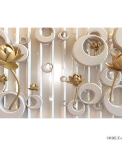 پوستر سه بعدی پارچه ای دیواری طرح طلا