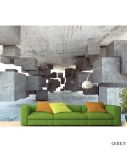 پوستر دیواری پارچه ای سه بعدی طرح سنگ