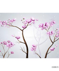 پوستر 3D دیواری پارچه ای طرح شکوفه