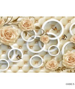پوستر پارچه ای 3D طرح حلقه و رز