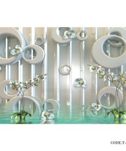 پوستر کاغذی دیواری 3D طرح حلقه