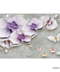 پوستردیواری کاغذی سه بعدی طرح ارکیده