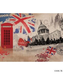 پوستر کاغذی دیواری سه بعدی طرح LONDEN
