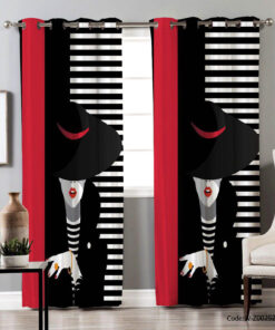 پرده پانچی 2 تکه مخصوص ارایشگاه مدل 252