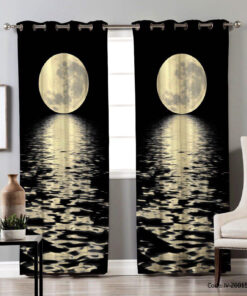 پرده پانچی دو تکه مدل مهتاب