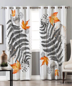 پرده پانچی اتاق خواب دو تکه مدل FALL