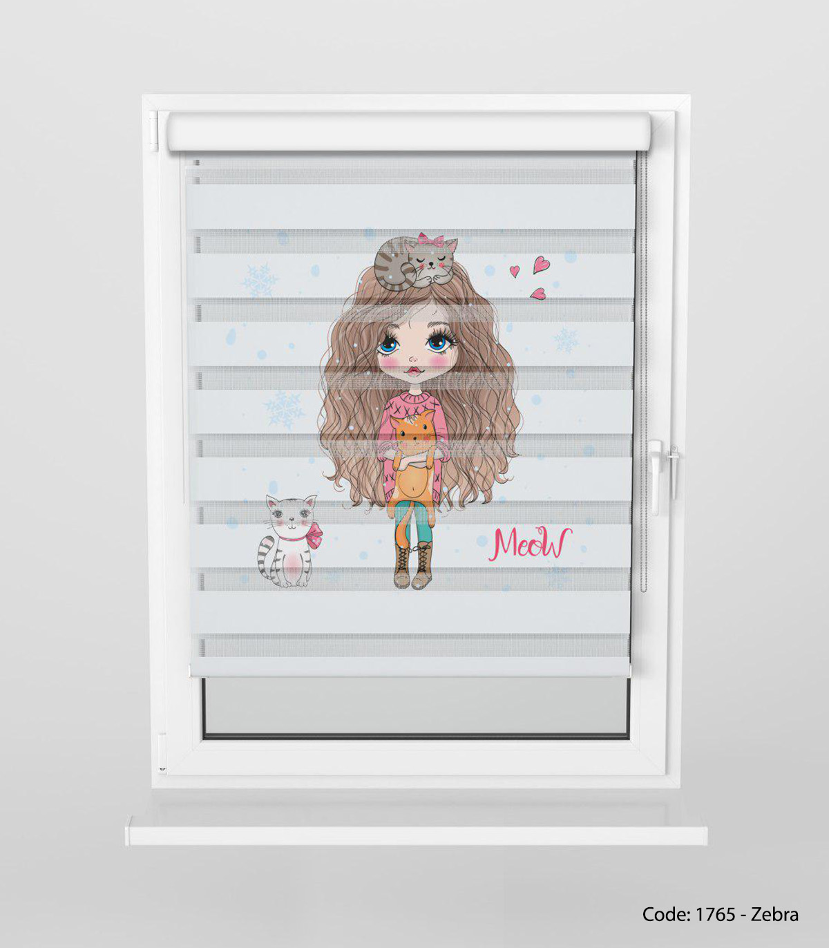 پرده زبرا دخترانه مدل MEEW