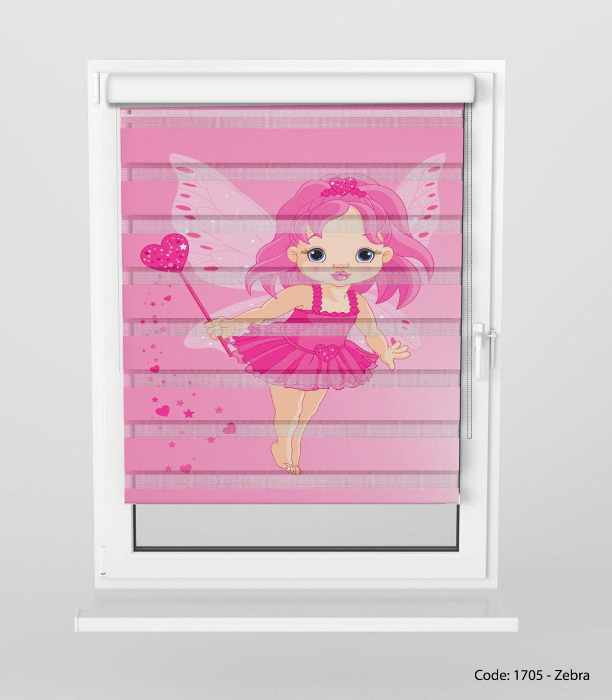 پرده زبرا دخترانه مدل ANGEL