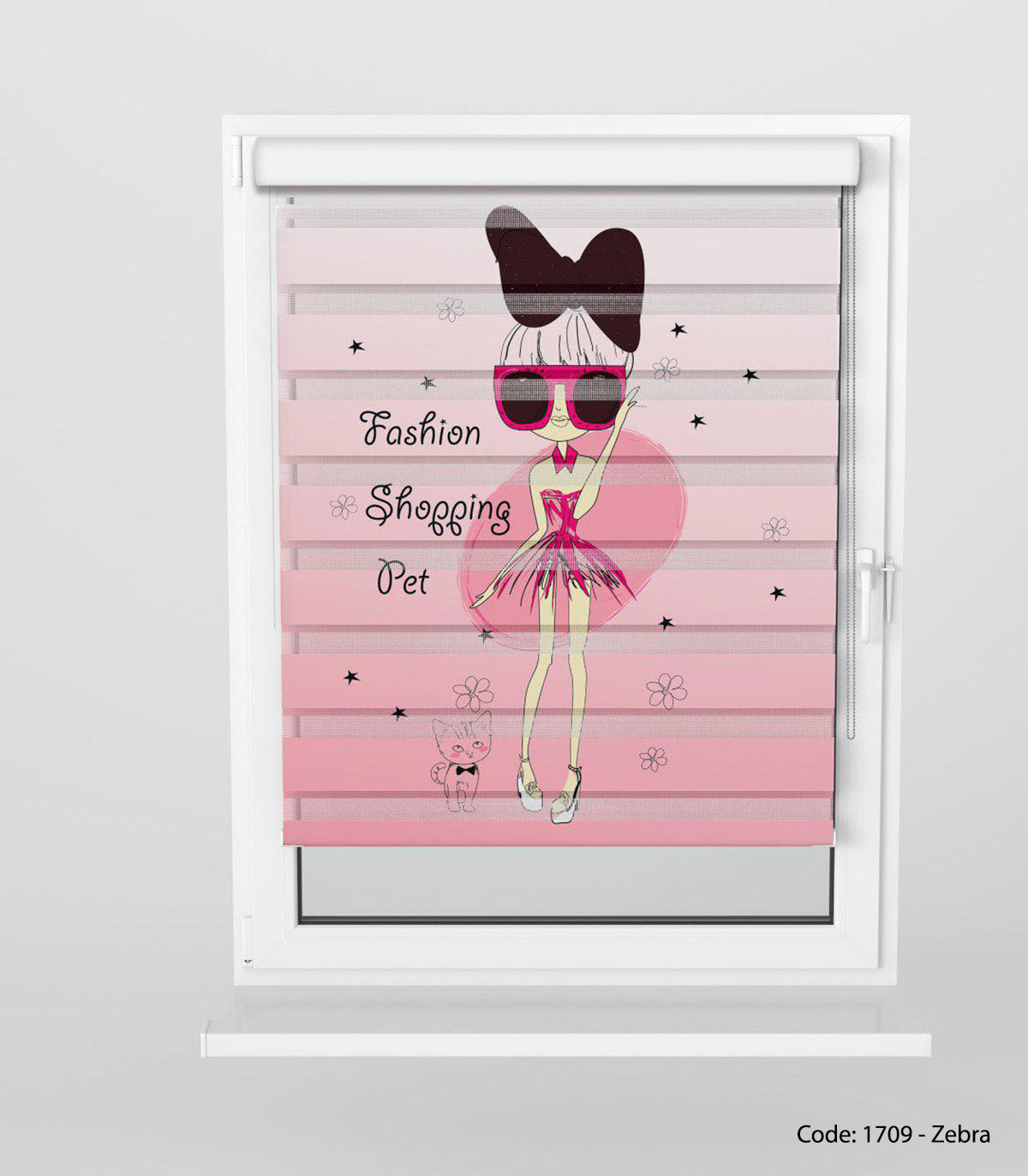 پرده زبرا اتاق نوجوان مدل PET