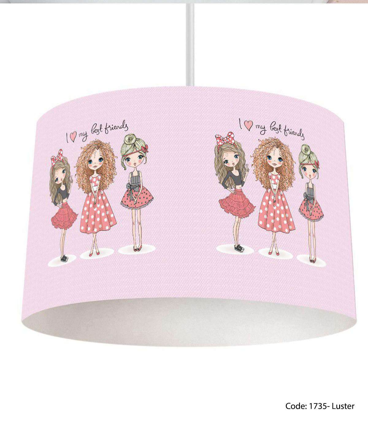 لوستر آباژوری دخترانه اتاق نوجوان مدل BEST FRIENDS