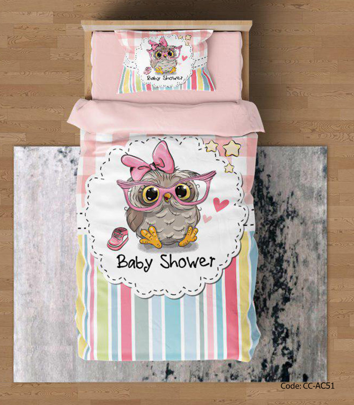 ست روتختی دخترانه اتاق نوجوان مدل BABY SHOWER