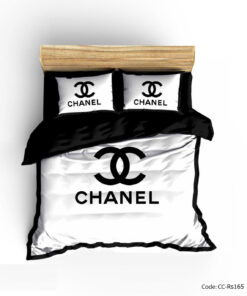 ست روتختی و ملحفه و لحاف مدل WHITE CHANEL 2
