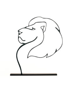 مجسمه فلزی مینیمال مدل شیر کد 7058