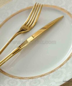 سرویس چینی 12 نفره زرین طرح هدیه طلایی