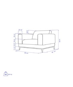 مبل راحتی تک نفره مدل CHILAN