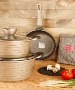 سرویس قابلمه گرانیتی بژ 11 پارچه مدل 713811-7