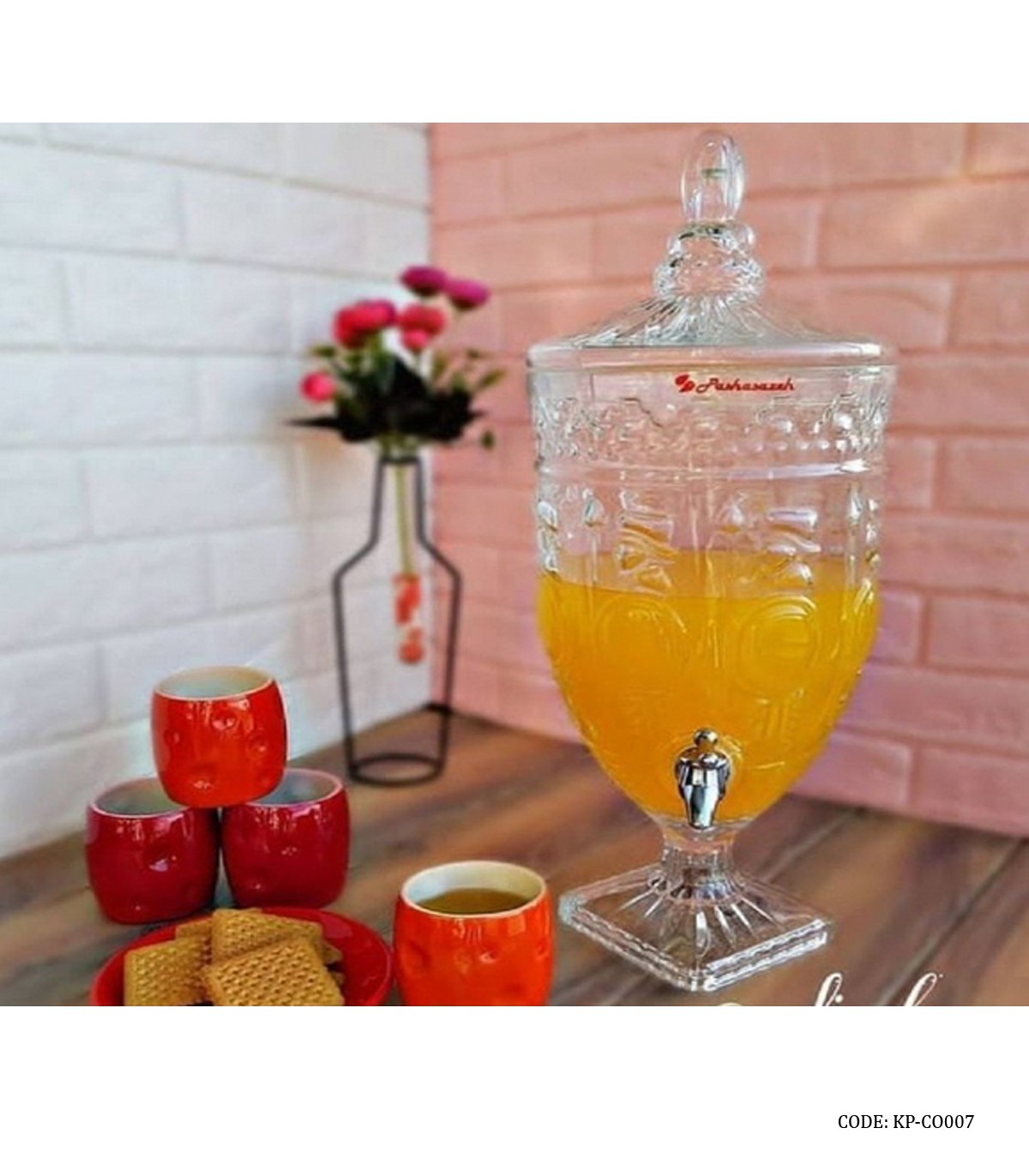 کلمن شیشه ای 5 لیتری کلاسیک مدل هخامنشی