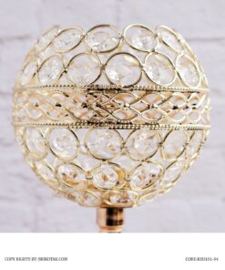 جاشمعی کریستالی پایه دار کوتاه سایز کوچک