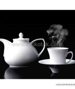 سرویس چای خوری جدید 6 نفره زرین طرح سفید