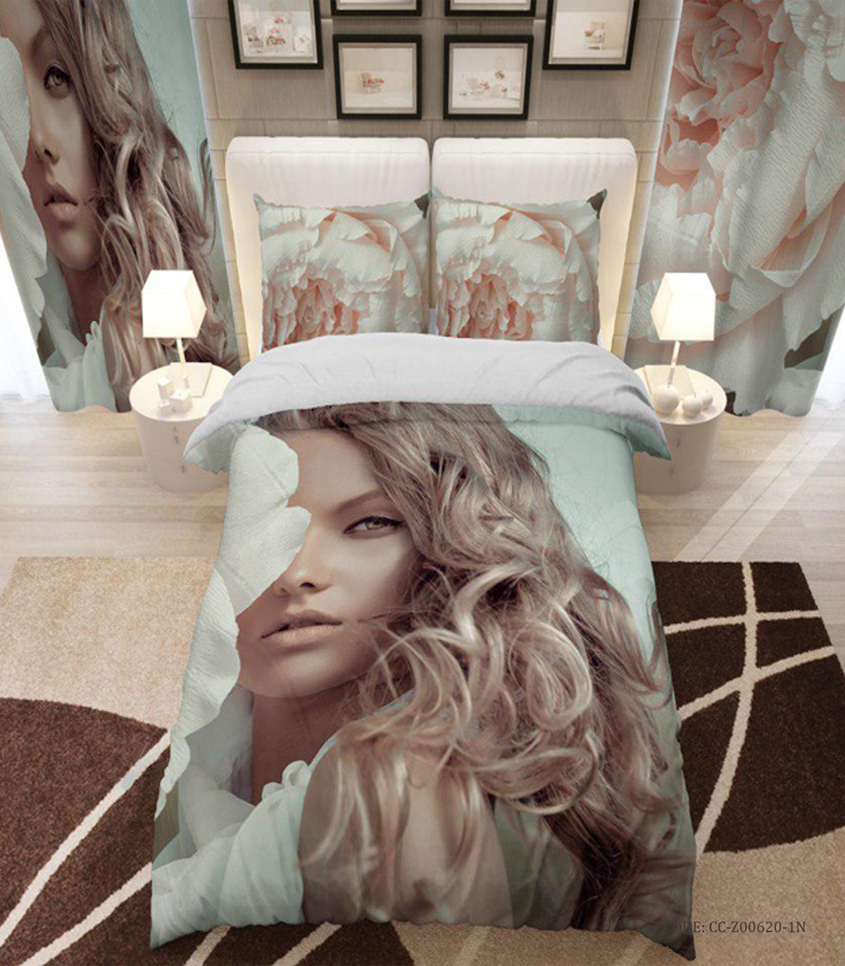 ست روتختی دخترانه یک نفره مدل چهره