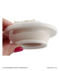 بانکه گل برجسته با درب سرامیکی گل سفید مدل بنفشه