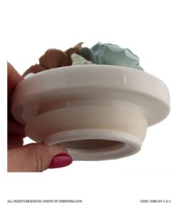 بانکه حبوبات شیشه ای در گل دار مدل رز