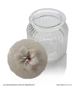 بانکه در سرامیکی با گل برجسته مدل غنچه 3سایز