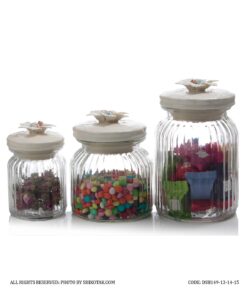 بانکه در سرامیکی با گل برجسته مدل غنچه 3سایز