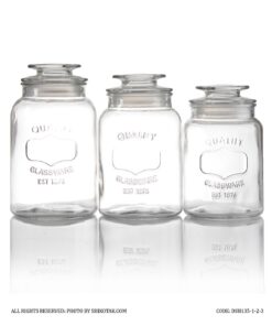 بانکه حبوبات شیشه ای سه سایز