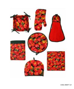 سرویس آشپزخانه پارچه ای 22 تکه طرح سیب