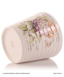 گلدان گل سفالی طرح گل ادریسی